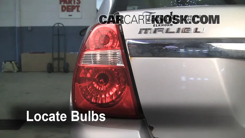 2005 Chevrolet Malibu 2.2L 4 Cyl. Lights Tail Light (replace bulb)